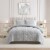 HD Designs Chambray King Quilt Pillow - Gray Perspective: left