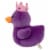 Holiday Home 8 Inch Purple Duck With Crown Plush Perspective: left