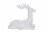Holiday Home Christmas Decor Sitting Reindeer - White Perspective: left