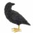 Holiday Home 3D Flocked Crow - Black Perspective: left