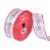 Holiday Home® 1.5" Wire Edge Satin Merry Christmas Ribbon - Red Merrow Perspective: left