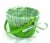 HH 7in Lined Bamboo Basket - Green Perspective: left