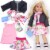 Sophia's 9 Piece Spring Wardrobe Mix and Match Set for 18  Dolls Perspective: left