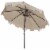 SAFAVIEH Outdoor Collection Zimmerman 9-Foot Tilt Umbrella & Flap Beige Perspective: left