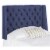 SAFAVIEH London Linen Tufted Winged Headboard Flat Nail Head Navy Twin Perspective: left