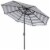 SAFAVIEH Outdoor Collection Iris Fashion Line 9-Foot Tilt Umbrella Black / White Perspective: left