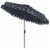 SAFAVIEH Outdoor Collection Elegant Valance 9-Foot Tilt Umbrella Navy / White Perspective: left