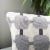 Safavieh Retro Square Pillow - Light Grey Perspective: left