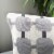 Safavieh Retro Square Pillow - Light Grey Perspective: left