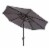 SAFAVIEH Outdoor Collection Ortega 9-Foot Tilt Crank Umbrella Grey Perspective: left