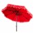 SAFAVIEH Outdoor Collection Elegant Valance 9-Foot Tilt Umbrella Red / White Perspective: left