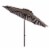 SAFAVIEH Outdoor Collection Athens Inside Out Striped 9-Foot Umbrella Brown/White Perspective: left