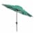 SAFAVIEH Outdoor Collection Athens Inside Out Striped 9-Foot Umbrella Dark Green/White Perspective: left