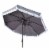 SAFAVIEH Outdoor Collection Milan Fringe 9-Foot Tilt Umbrella Grey/White Perspective: left
