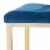 SAFAVIEH Reynolds Velvet Bench Navy / Brass Perspective: left