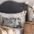 Safavieh Edmee Metallic Pillow - Midnight Blue/Silver Perspective: left