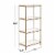 Safavieh ETG3200A Daniella 4 Tier Etagere, White & Brass Perspective: left