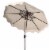 SAFAVIEH Outdoor Collection Zimmerman 9-Foot Market Umbrella Beige/White Perspective: left