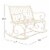 SAFAVIEH Outdoor Collection Ressi Rock Bench Pearl White Perspective: left