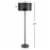 SAFAVIEH Vela Floor Lamp | Black | Perspective: left
