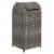 SAFAVIEH Outdoor Collection Serapis Trash Bin Grey Perspective: left