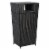 SAFAVIEH Outdoor Collection Mazeli Trash Bin Black Perspective: left