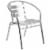 Flash Furniture TLH - ALUM - 28SQ - 017BCHR2 - GG 27.5 in. Square Aluminum Indoor - Outdoor T Perspective: left