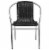 Flash Furniture  Commercial Aluminum & Black Rattan Indoor & Outdoor Restaurant Stack Chair Perspective: left