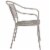 Flash Furniture Light Gray Indoor-Outdoor Steel Patio Arm Chair with Round Back [CO-3-SIL-GG] Perspective: left