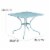 Flash Furniture CO-6-SKY-GG 35.5 in. Square Sky Blue Indoor & Outdoor Steel Patio Table Perspective: left