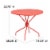 Flash Furniture 35.25'' Round Coral Indoor-Outdoor Steel Patio Table [CO-7-RED-GG] CO7RED Perspective: left