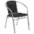 Flash Furniture 23.5Sq Aluminum Table Set-2 Ch In Black Perspective: left