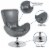 Flash Furniture Gray Leather Egg Series Reception-Lounge-Side Chair CH162430GYLEA Perspective: left