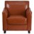 Flash Furniture Hercules Diplomat Leather Reception Chair in Cognac Perspective: left