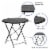 Flash Furniture Commercial Grade 30 Round Black Indoor-Outdoor Steel Folding Patio Table Perspective: left