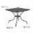 Flash Furniture CO-6-BK-GG Indoor-Outdoor Steel Patio Table , Black - 35.5 in. Square Perspective: left