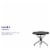 Flash Furniture CO-7-BK-GG Indoor-Outdoor Steel Patio Table , Black - 35.25 in. Round Perspective: left