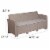 Flash Furniture Patio Lounge Sofa Light Gray (DADSF23) Perspective: left