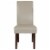 Flash Furniture Greenwich Series Mid-Century Modern LeatherSoft Parsons Dining Chair Beige Perspective: left