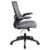 Emma + Oliver Mid-Back Dark Gray Mesh Swivel Ergonomic Task Office Desk Chair - Flip-Up Arms Perspective: left
