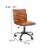 Flash Furniture Low Back Armless Ribbed Swivel Task Chair Brown DS512BBRBK Perspective: left