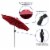 Flash Furniture 9 FT Round Umbrella w/1.5  Diameter Alum Pole w/Crank & Tilt Fun Red Perspective: left