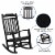 Flash Furniture BLACK WOOD ROCKING CHAIR JJC14703BK Perspective: left