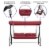 Flash Furniture Outdoor Steel Patio Swing Maroon (TLH007MRN) Perspective: left