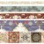 Wrapables Decorative Gold Foil Washi Tape and Sticker Set (10 Rolls & 10 Sheets), Burgundy Perspective: left