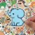 Wrapables Waterproof Vinyl Stickers for Water Bottles, 100pcs, Baby Animals Perspective: left
