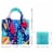 Wrapables Allybag Foldable & Lightweight Reusable Grocery Bag, 3 Pack, Adventure Cats Perspective: left