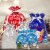 Wrapables Aluminum Foil Christmas Drawstring Gift Bags for Gift Wrap, Parties (Set of 6) Perspective: left