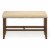 Furniture of America Sinuata Wood Padded Counter Height Bench in Natural Tone Perspective: left