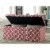 Furniture of America Haas Contemporary Fabric Storage Ottoman in Red Perspective: left